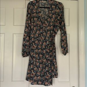 LOFT Printed Wrap Dress